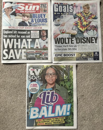 The sun sunday 14th - the, june