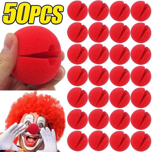 50pcs red clown noses bulk - clown,