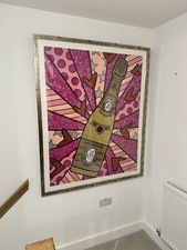 CHAMPAGNE WISHES & CAVIAR DREAMS PINK Romero Britto LIMITED EDITION PRINT 77/180