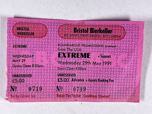 Extreme concert ticket - concert, gary