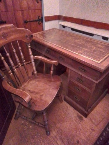 Antique campaign desk and - ,