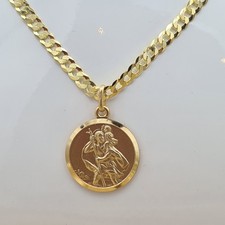 Gold St Christopher Necklace