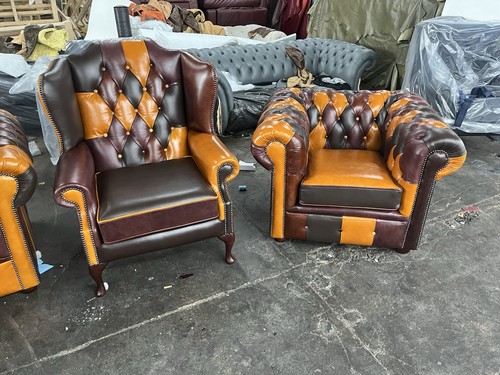 Leather chesterfield harlequin - leather,