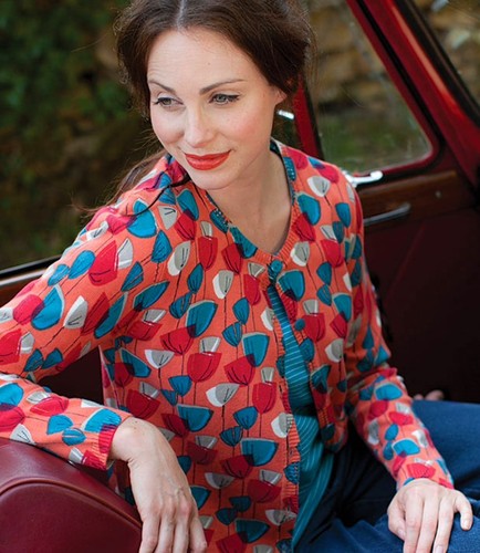 Tulchan tulip print - tulip, cardigan
