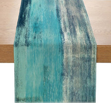 Teal and Grey Table Runner