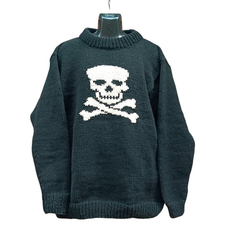 Knitted goth black wool - knitted,