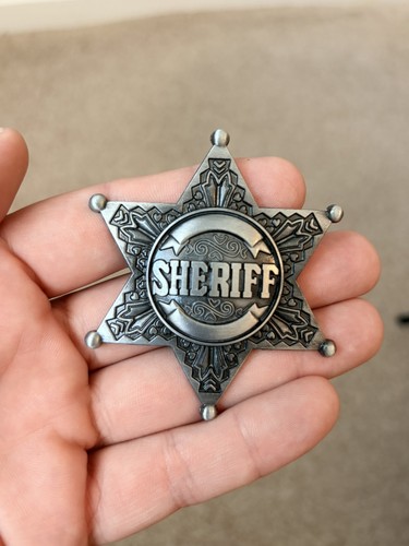 Metal sheriff star badge - star,