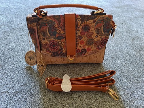 Natural cork handbag eco - handbag,,