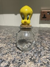 Warner Bros Looney Tunes Tweety Pie Storage Glass Jar