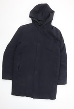 COS Men's Blue Hooded Parka