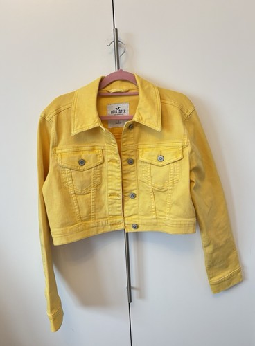 Hollister yellow cropped denim - yellow,