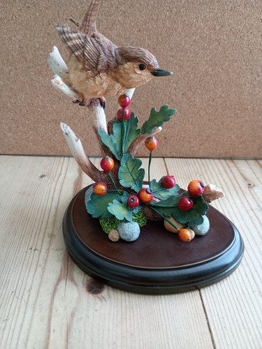 Wren with hawthorn berries - with,