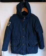 Polo Ralph Lauren Down Parker Jacket Boy's Hooded Zip Button Coat Size M 10-12yr