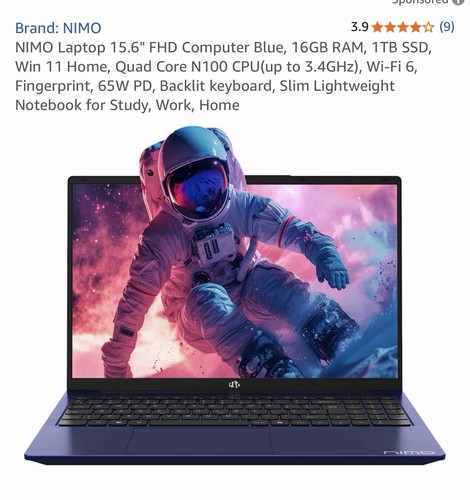 Nimo ips fhd laptop - 15.6”,