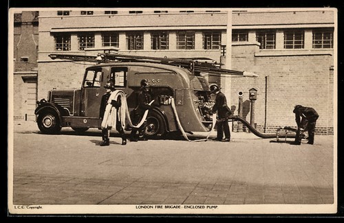 Postcard london fire brigade - postcard,