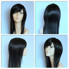 HIGH HEAT RESISTANT SMOOTH LONG HAIR OFF BLACK LADY WOMENS DAILY FULL WIG UK