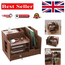 Elegant Walnut Wood File Rack