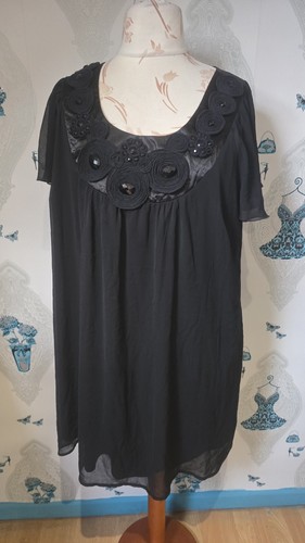 Pretty black chiffon beaded - chiffon,