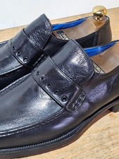 NEW OLIVER SWEENEY CHEYENNE BLACK LEATHER MENS MOCCASIN LOAFER SHOES UK 12 EU 46