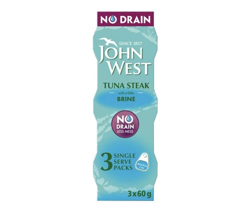 John west tuna steak drain - john,