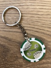 Las Vegas Poker Chip Keyring 
