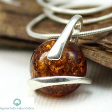 Natural Baltic Amber Sterling