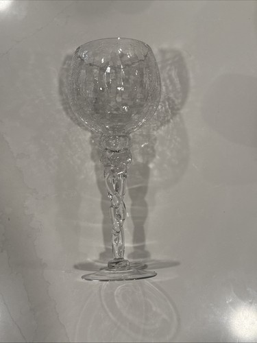 Clear twisted stem crackle - twisted,