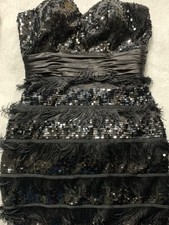 Strapless /fringed/sequin party dress size 12