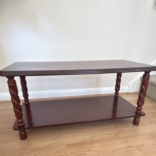 Dark wood rectangular console - rectangular,