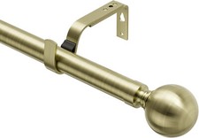 Extendable Curtain Rods 76-350cm, Dia 25mm Pole with finials, heavy duty.