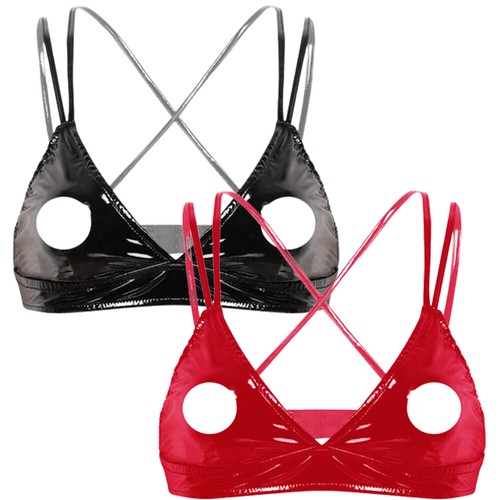 Women pvc leather open - women's,