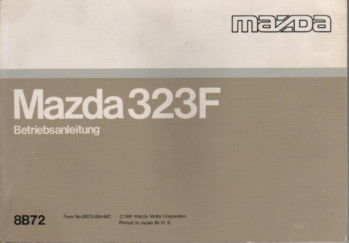Mazda 323 operating - f,