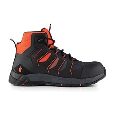 Scruffs Glide Safety Boot Black / Orange Size 7/41 - T55549-DP