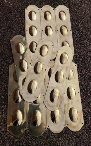 Antique brass finger plates - finger,