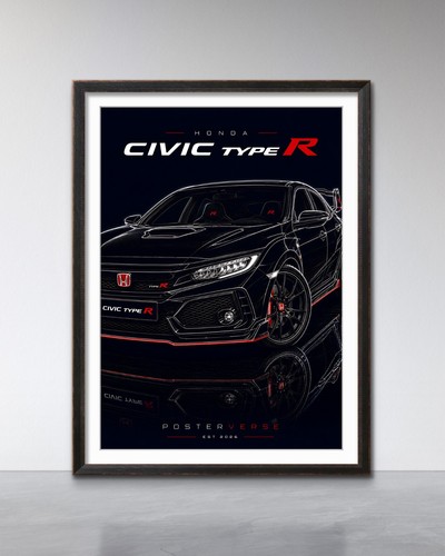 Honda civic type poster - honda, |