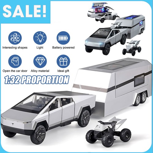 Pickup truck w - 1:32, w/rv