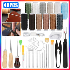 48Pcs Leather Waxed Thread