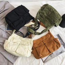 Women's Vintage Canvas Messenger Bag Casual Crossbody & Shoulder Tote