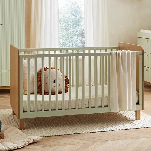 Remi cot bed oak - remi, green