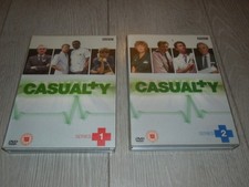 Casualty-Complete Series 1 & Series 2 DVD 4-Disc Box Sets-No Scratches on Discs