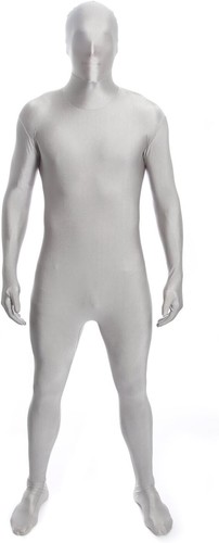 Adult silver morphsuit men - morphsuit, men`s