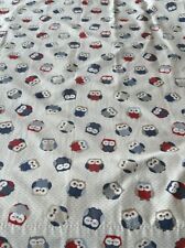 Kids Childrens Curtains “Fryetts Owls Blue” Fabric, 200x150cm, Blackout Lining