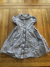 Rachel Riley Navy Cotton Dress 5Y – Anchor Button-Front Traditional Summer