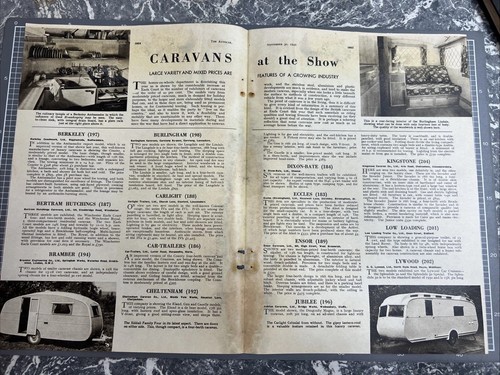 Vintage clipping caravan 1949 - clipping,