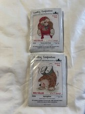 DMC Country Companions - Spring Time/Sonny and Chair. Cross Stitch Kits. New.