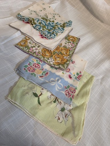 Vintage handkerchiefs 1950s - vintage,