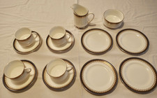 Vintage Royal Albert Paragon Sandringham (blue) 14piece tea set . Good condition