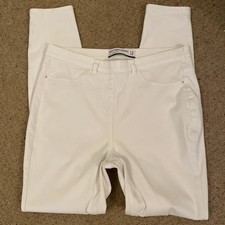 NEXT UK 12 White Jersey Denim