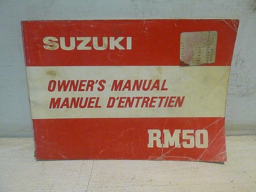 Suzuki rm50 owners manual - rm50,