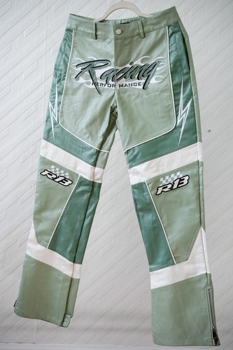 Rare sage green moto - sage, pu